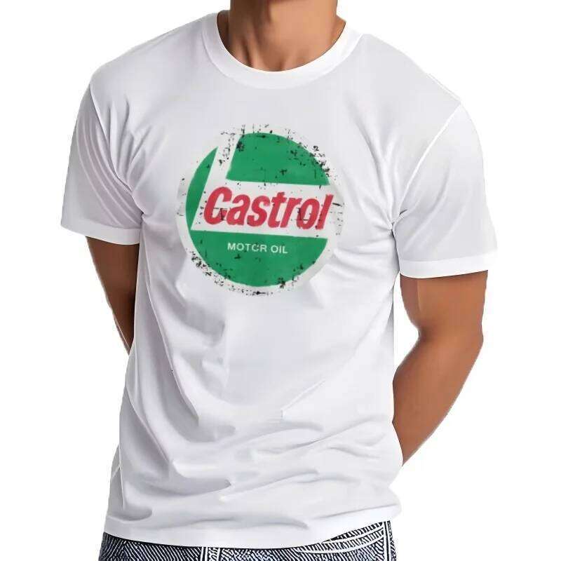 Castrol T Men's Pure Cotton Funny T-Shirts Round Neck Motor Oil Tee Shirt Short Sleeve Tops Gift Idea C260228 - view 6