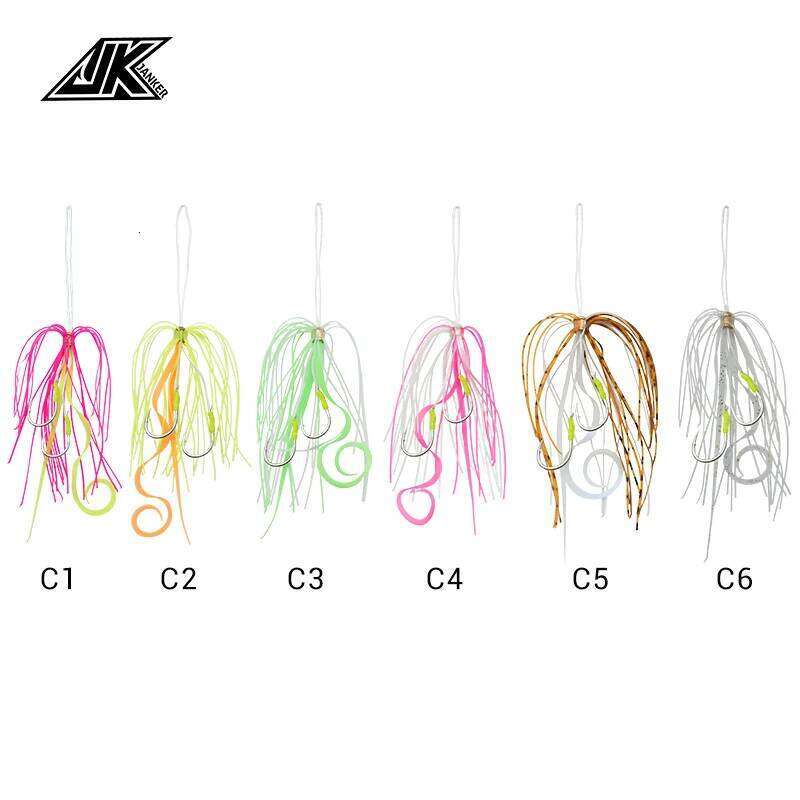 JK MHP Madai Rotating Water Tank Auxiliary Double-Layer And Silicone Kirt Sea Fishing Hook Z260228