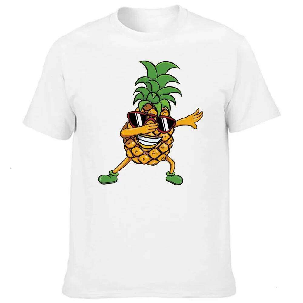 Men Clothes 2020 Pineapple Pizza Fruit Printed Funny Aesthetic Leisure Short Sleeve O-neck T Shirt Streetwear Graphic Tees C260228 - view 7