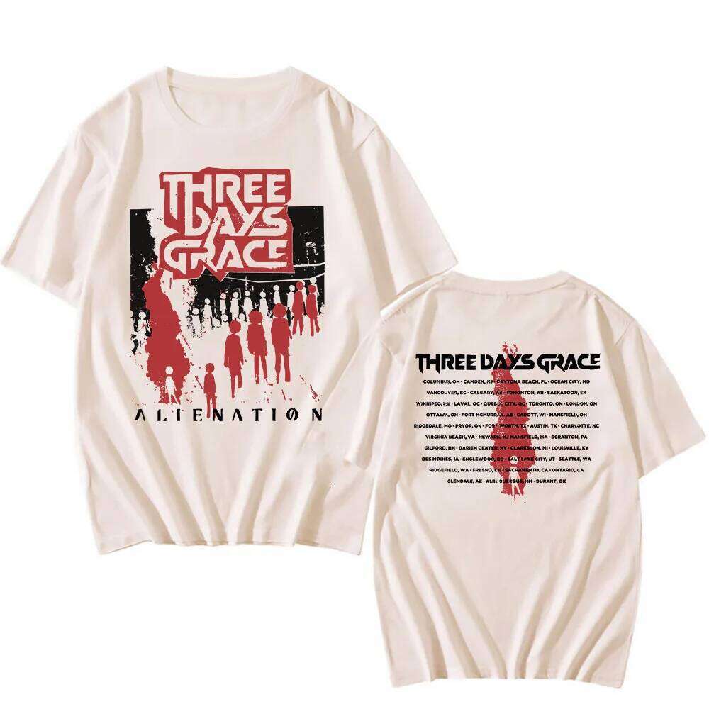 ALIENATION 2025 TOUR TEE THREE DAYS GRACE Printing Tshirts Cotton Fashion Short Sleeve T-shirt Unisex Streetwear Men Women Shirt C260228 - view 5