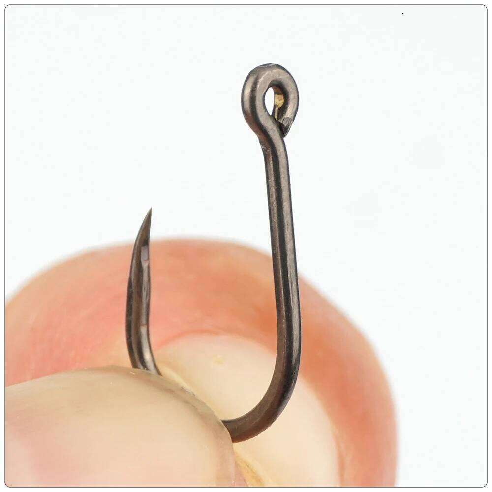 Hirisi 50Pcs High Carbon Stainless Steel Barbless Hooks PTFE Coating Hook Fishing Accessories 8002 Z260228