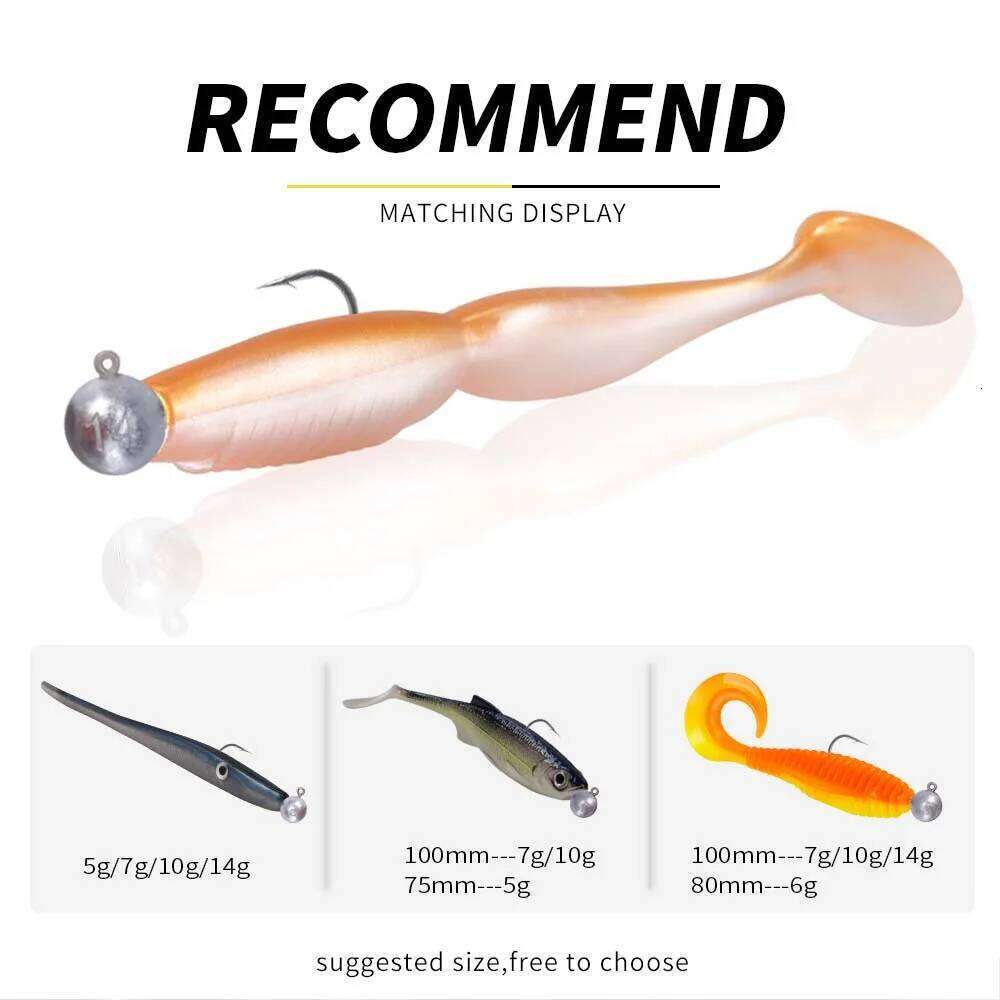 D1 New Zinc Alloy Hook 5g 7g 10g 14g Head Jig Weight Strong and Sharp Fishing Tackle of Environmental Protection Materials Z260228