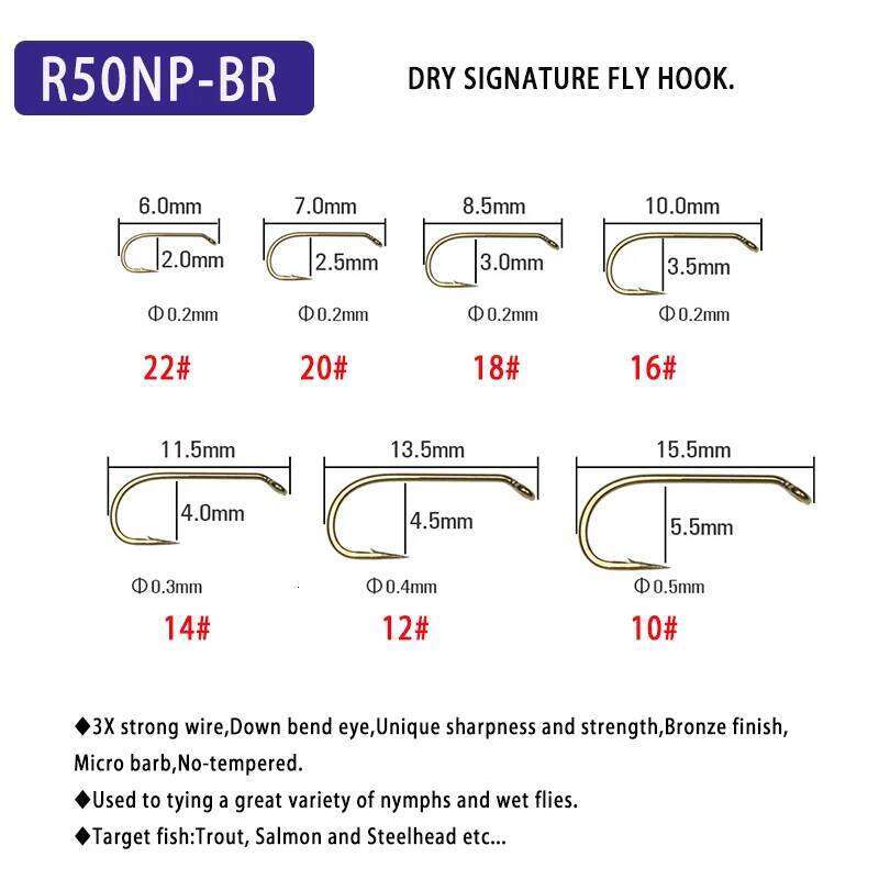 Mustad 30pcs Barbed Dry Or Wet Flies Nymph Shrimps Caddis Streamer Fly Tying Hook Saltwater Freshwater Fishing Z260228