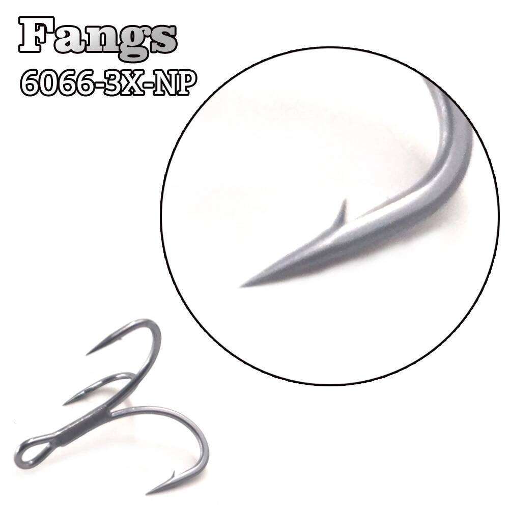 6066 3X Sea Fishing Treble Hook Anti-Rust Coating #12#4 Super Strong Sharp Triple Anchor Hooks For Seawater Lure Accessories Z260228