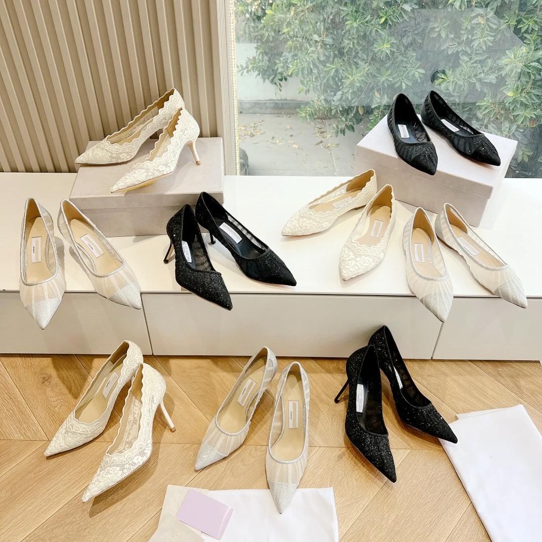 Fashion Mesh lace Pointed wed dress for bride shoe Designer High heels Womens Loafer Slingbacks Pumps Stiletto Heel leather Luxury sexy crystal brand Work girl shoes