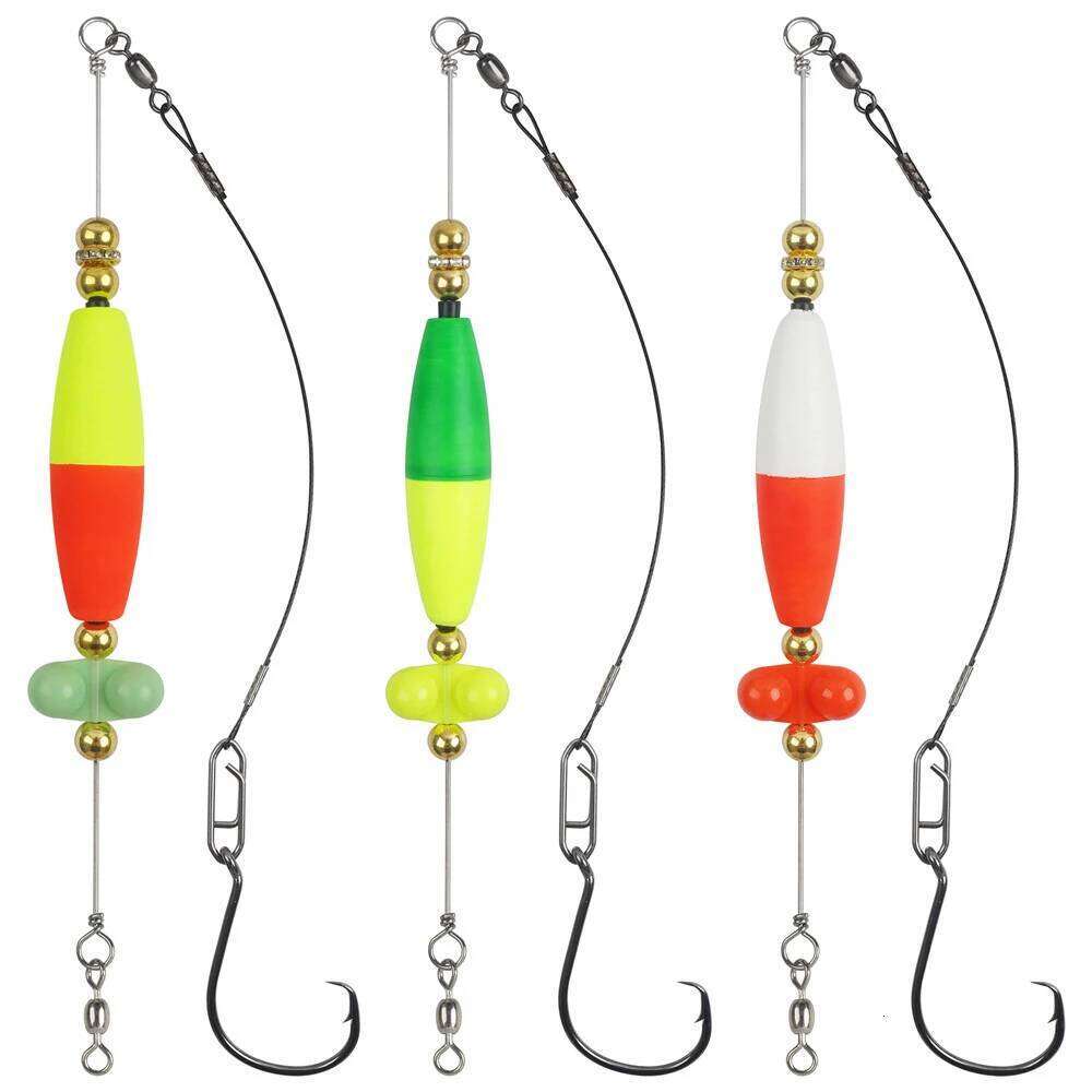 2pcs Catfish with Peg Float Rattle Catfishing Tackle With 8/0 Offset Circle hooks Santee Rig Fishing Equipment Z260228