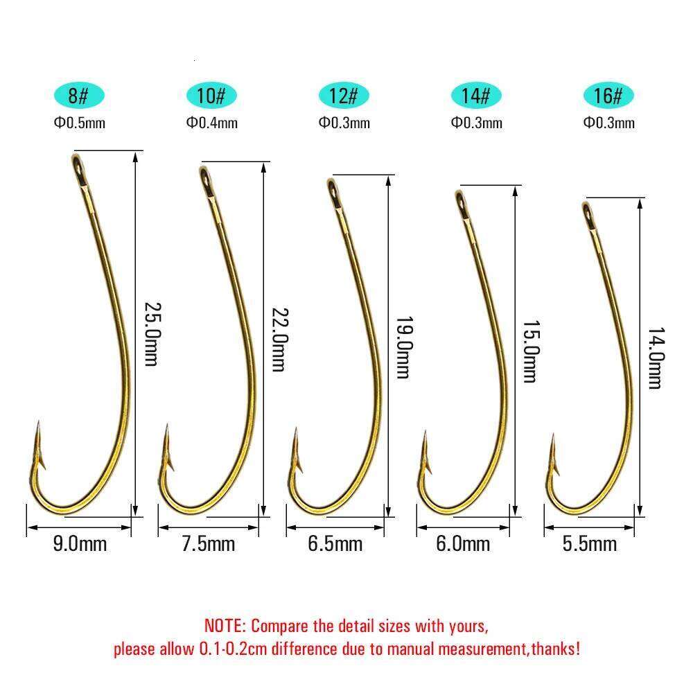Vtwins 50PCS 3X Long Shank Curve Barbed Hook Dry Flies Hoppers Terrestrials and Stonefly Nymphs Fly Tying Fishing Hooks Z260228