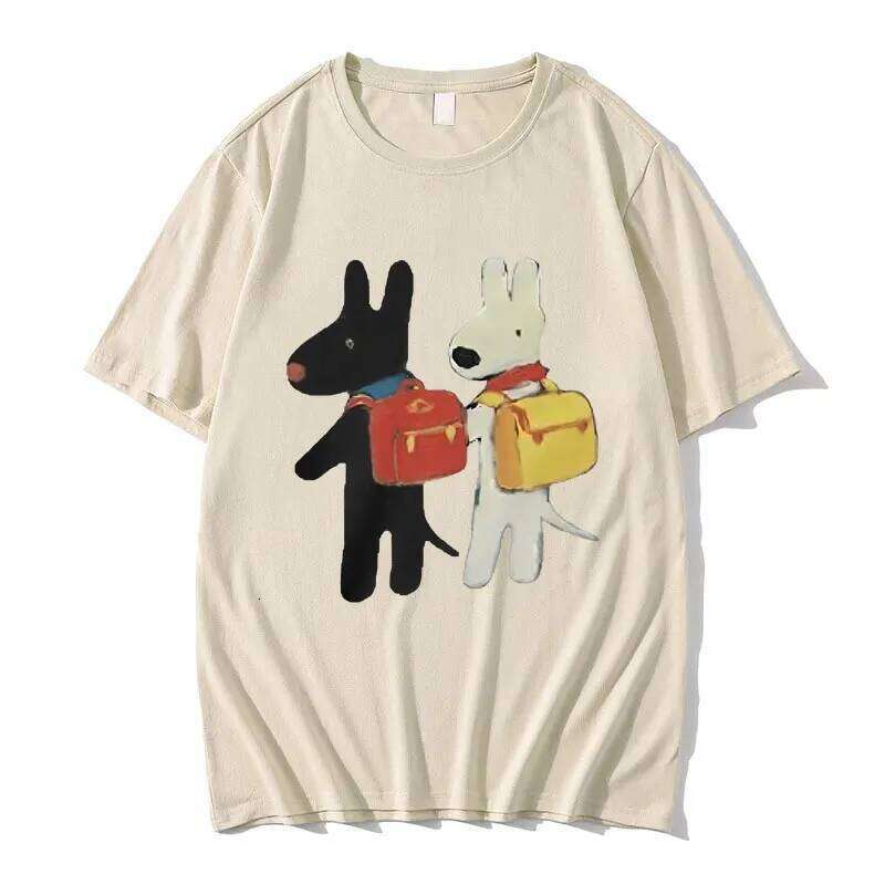 Gaspard and Lisa Best Friend Afterschoo Baby Graphic T-shirt Men Women Vintage Casual T Shirts Male Funny Cartoon Tshirt Tops C260228 - view 3
