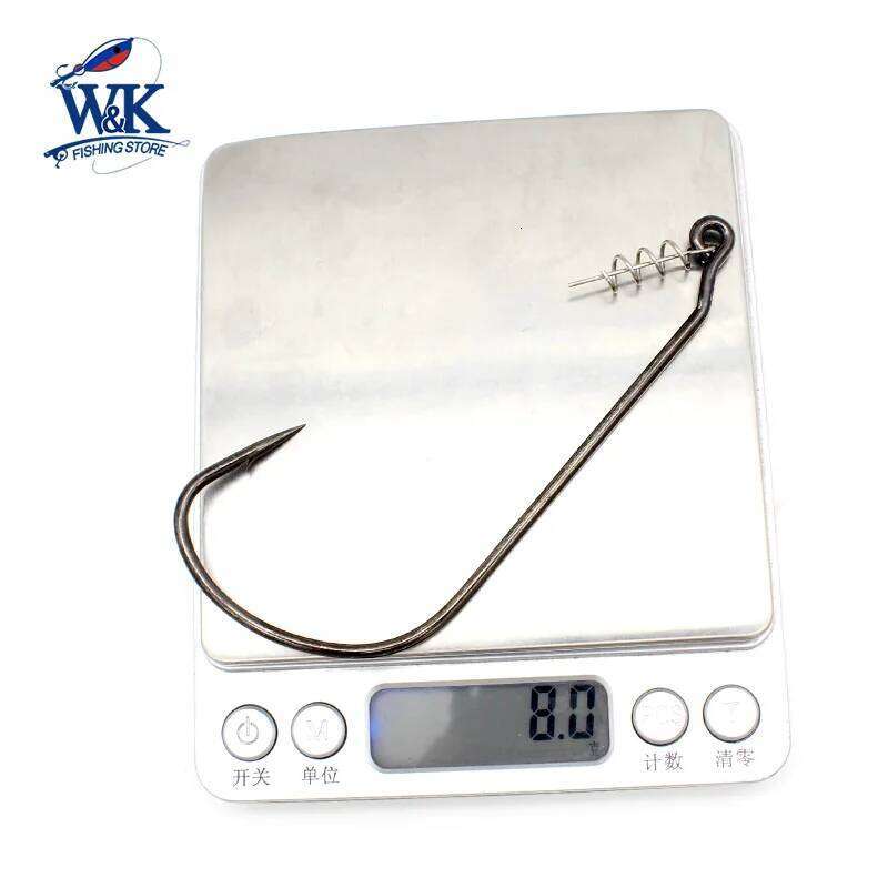 at 12/0 and 10/0 Big Worm Hook for Pike Soft Baits Freshwater Boat Z260228