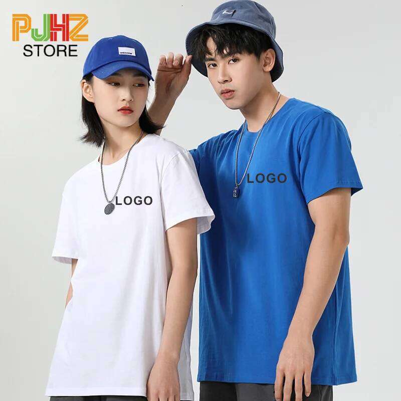 100% Cotton T-shirt Custom Logo Round Neck Men's And Women's Casual Short Sleeve Tee Personal Group Design Print Embroidery C260228 - view 3