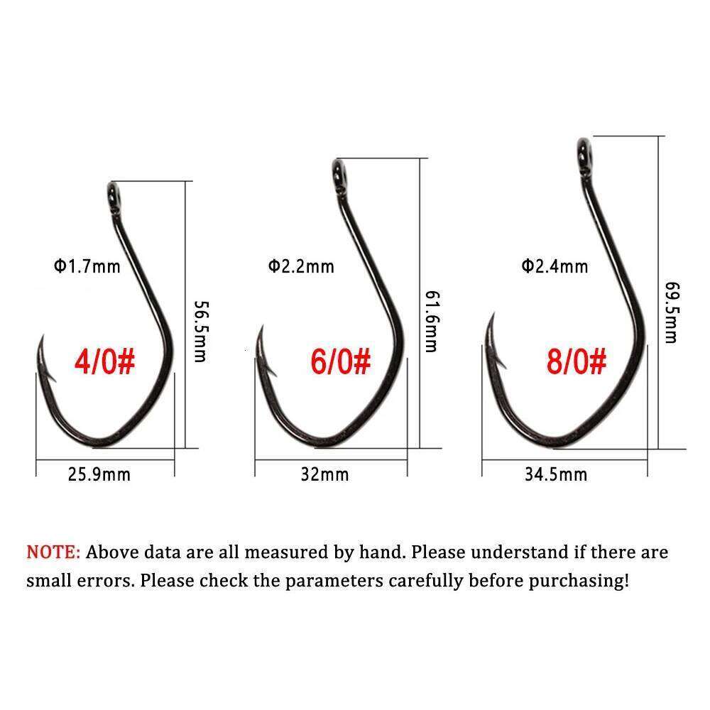 20PCS High Carbon Steel hook Barbed Catfish Fishing Hooks 3/0 2/0 1/0 6 8 V Shape Hook Z260228