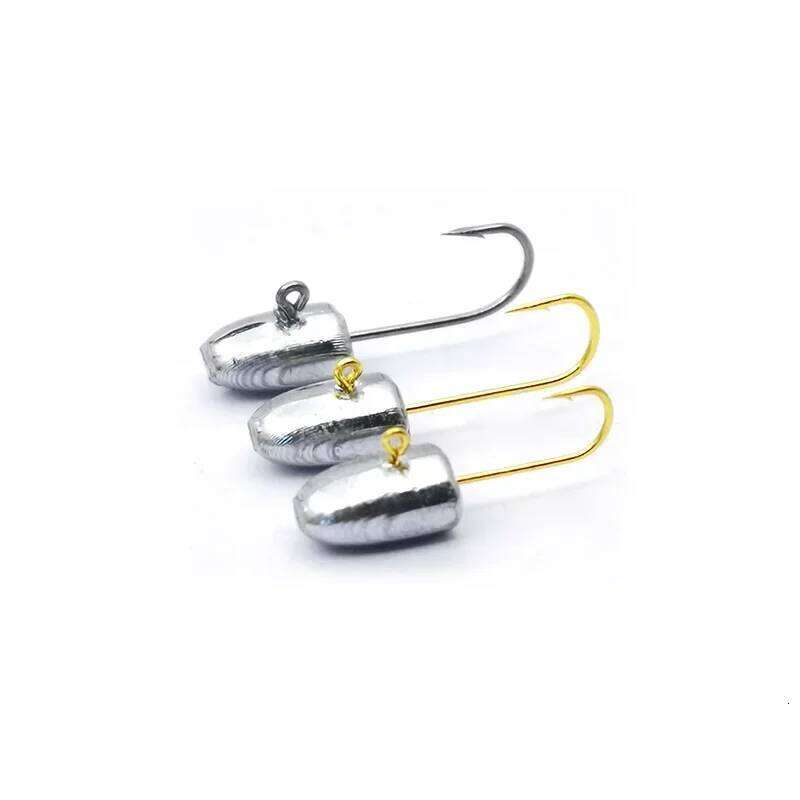 OUTKIT 10pcs Exposed Jig Head Rockfishing Hooks 3g Soft Bait Wom Mini Hook Fishing Tackle Z260228