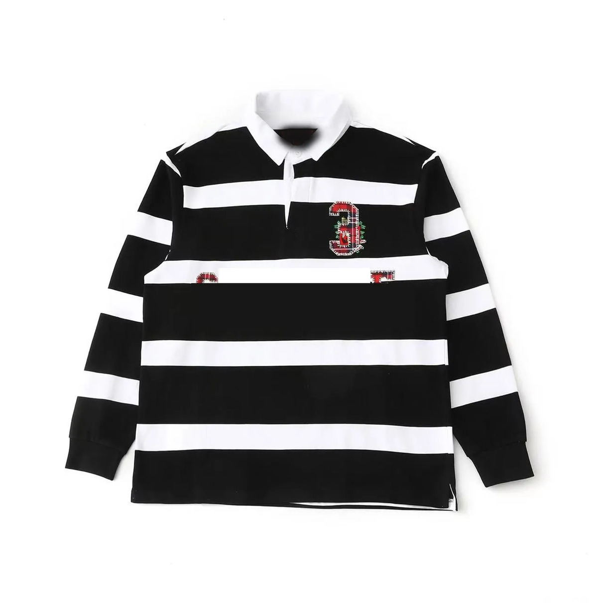 2026 New Week1 Stripe Rugby Polo Cotton Shirt High Street outdoor Crack Letter Men Women Long Sleeve Tops Free Shipping