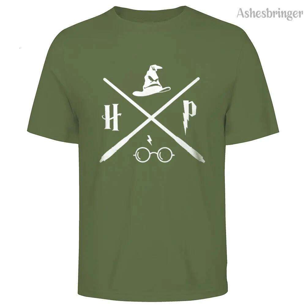 Men's Cotton Wizard Potter Glasses Move Symbol Graphic T Shirt on Unisex Street Casual Style Tee for Men and Women C260228 - view 5