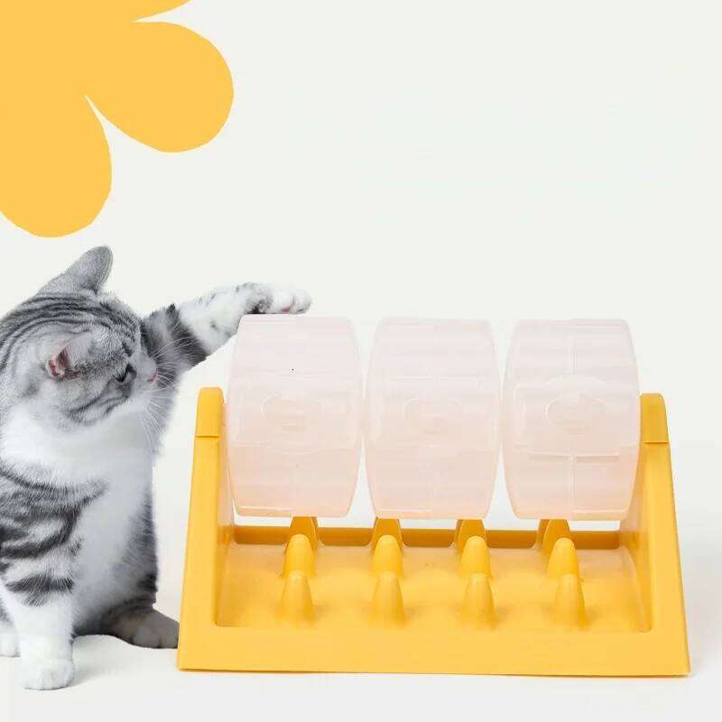 Pet Slow Feeder Toy for Self Amusement and Stress Relief Rolling Wheel for Mental & Stimulation Automatic Feeder for Slow Feeding Cat and Dog Slow Fee
