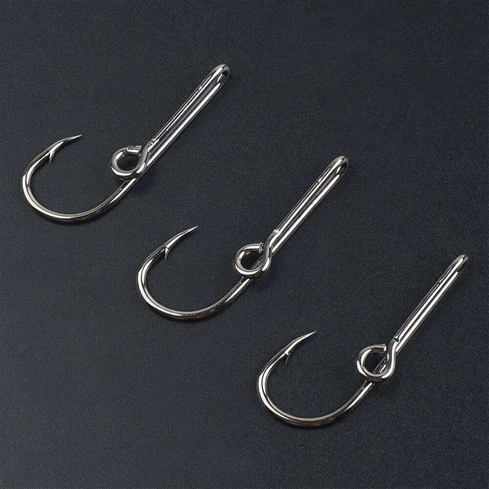 8Pcs Hooks Pins Fishing Gold/Black High Carbon Steel Fish Hook Clip for Hat Tie Clips Z260228