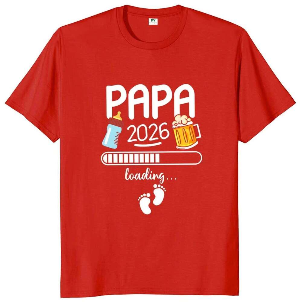 Papa 2026 Funny Future Dad Beer Lovers Printed Graphic High Quality Short Sleeve T-shirts Men's Tops C260228 - view 6