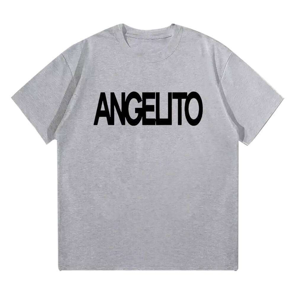 Angelito Tee Rapper Bad Gyal Hip Hop T Shrit Trendy Women's Short Sleeves Tops Harajuku Cotton Men's Casual Y2K Clothes C260228 - view 6