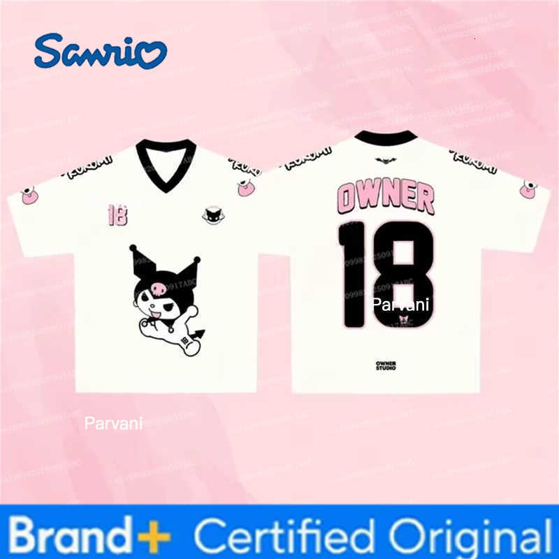 Sanrio Summer Men Tshirt Hello Kitty Short Sleeved Boys And Girls T-Shirt Cartoon Cute TShirt Comfortable Party Top Women T-shirt H260228