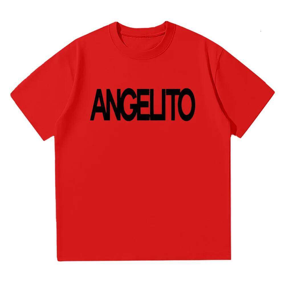 Angelito Tee Rapper Bad Gyal Hip Hop T Shrit Trendy Women's Short Sleeves Tops Harajuku Cotton Men's Casual Y2K Clothes C260228