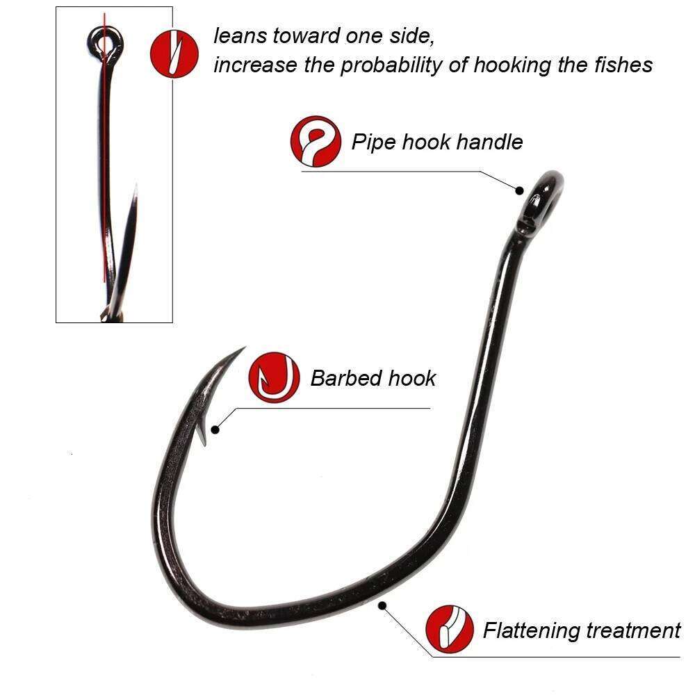 20PCS High Carbon Steel hook Barbed Catfish Fishing Hooks 3/0 2/0 1/0 6 8 V Shape Hook Z260228