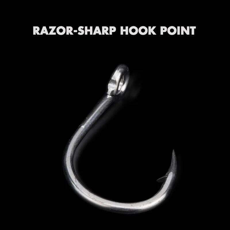 Mustad Single 4X Enhance Hoodlum 10881 Slow Jigging Fish Boat Trolling Offshore Fishing Hook Z260228