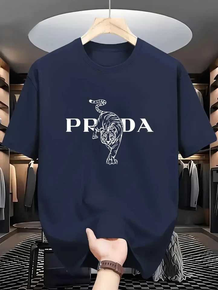 Men's Fashion Tiger Print T-Shirt Premium Cotton Short Sleeve Summer TopT260228