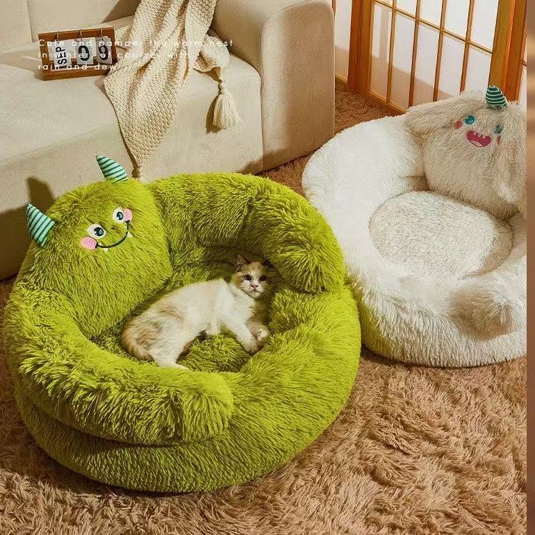 Dog bed, beanbag chair, small plush, thickened, suitable for all seasons, Corgi, cat, and warm in winter.