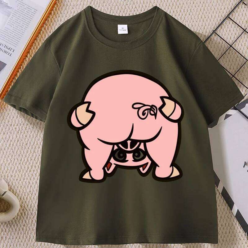 Inosuke Inuske Forest Pig Graphic T Shirts Funny Cartoon Printed Tshirt Cotton Short Sleeve Round Neck Tees Men Women Clothes C260228 - view 4