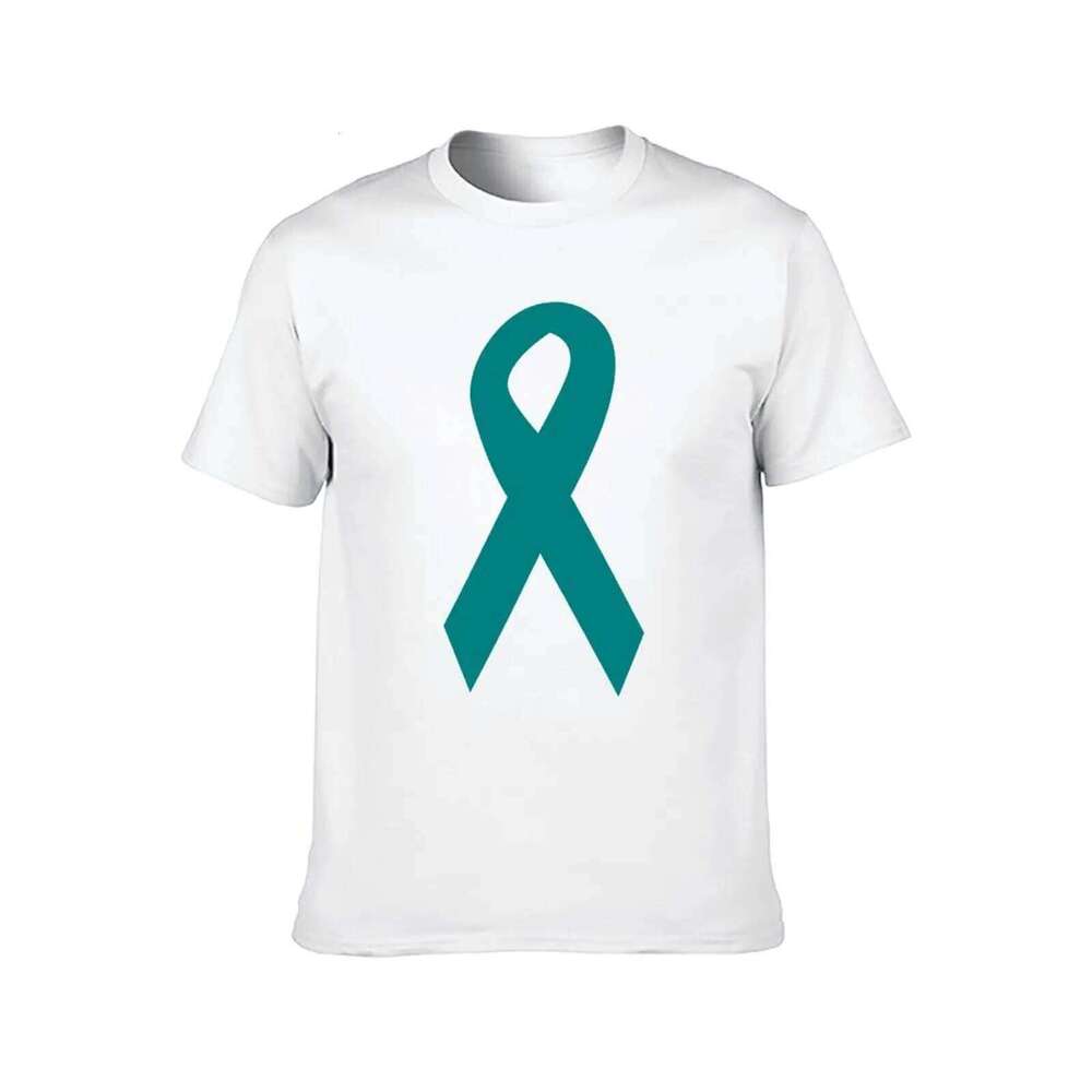 funny T-Shirt Ribbon for pack man white shirts t cotton Teal C260228 - view 3