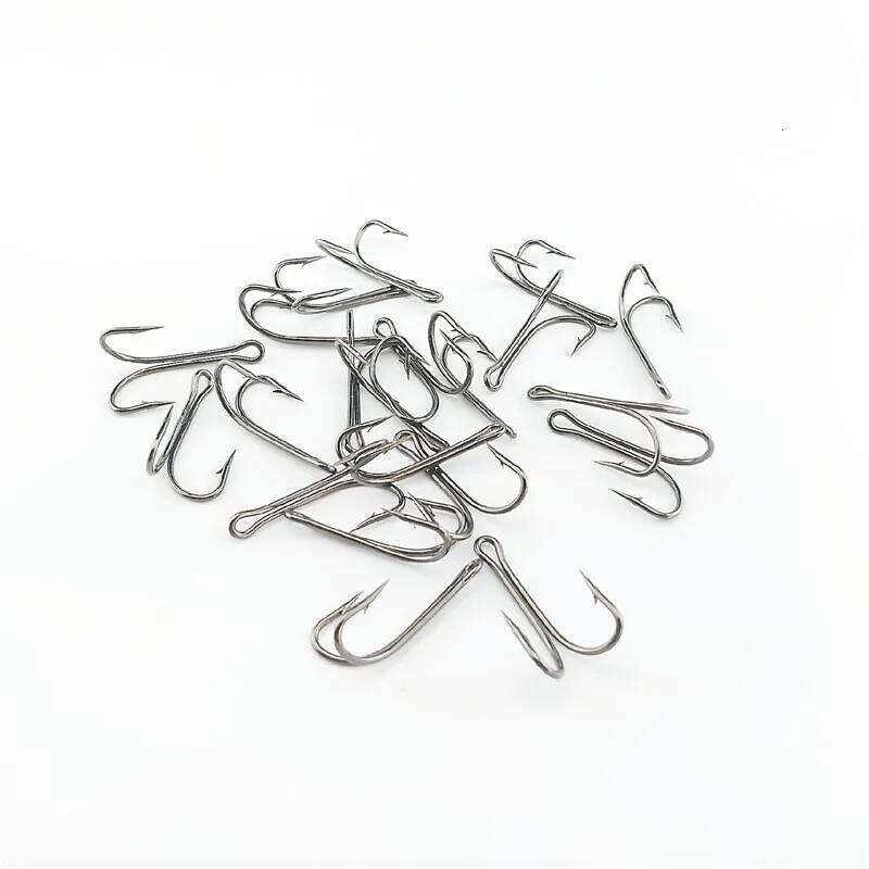 5 or10pcs/Lot Double Fishing Carbon Steel Durable Use Fly Tying Long High Fish Hook For Soft Lure Jig Bass Accessories Z260228