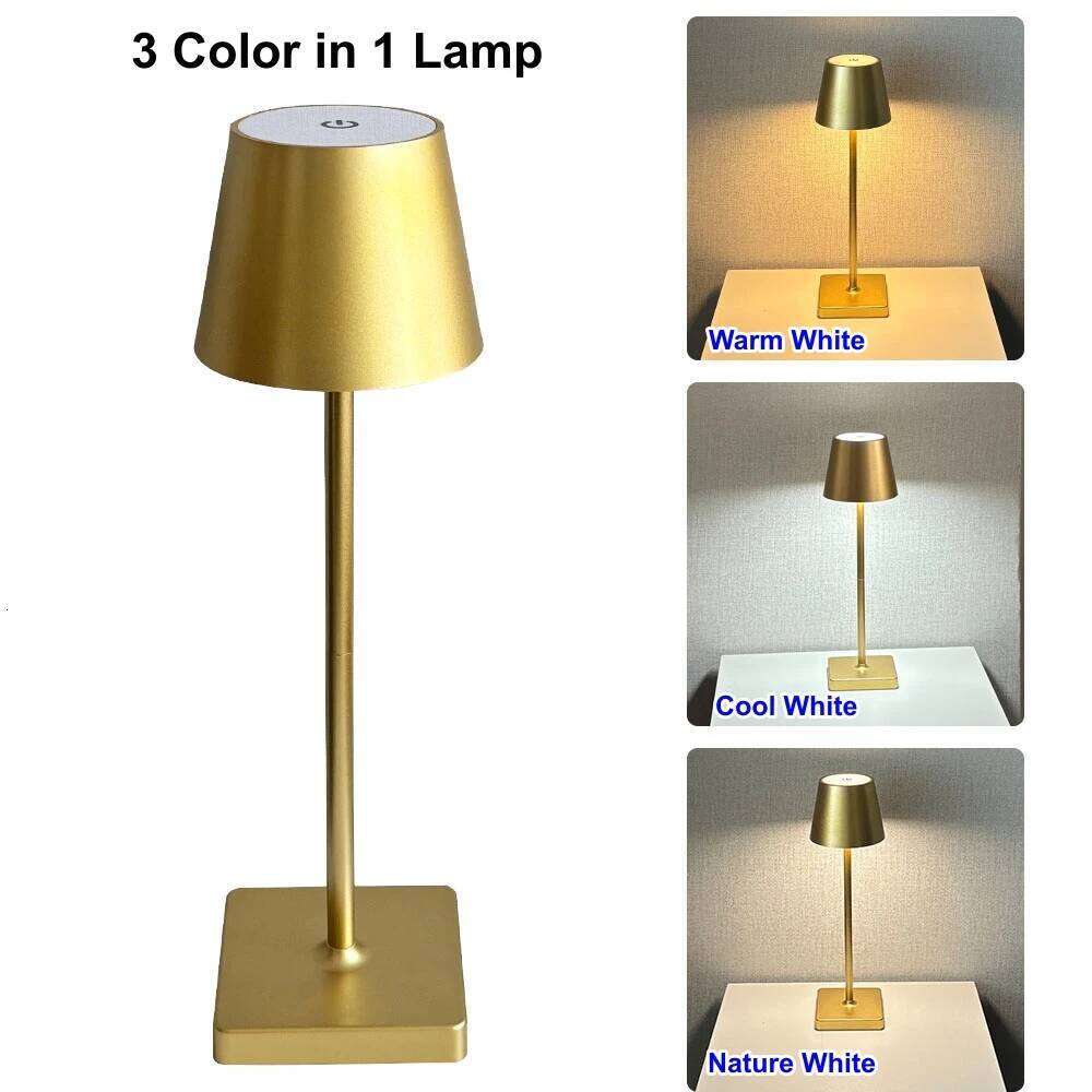 LED Rechargeable Table Lamp Wireless Touch Desktop Bedside Mood Night Light for Bedroom Study Office Bar Outdoor Club Cafe Decor Z260227