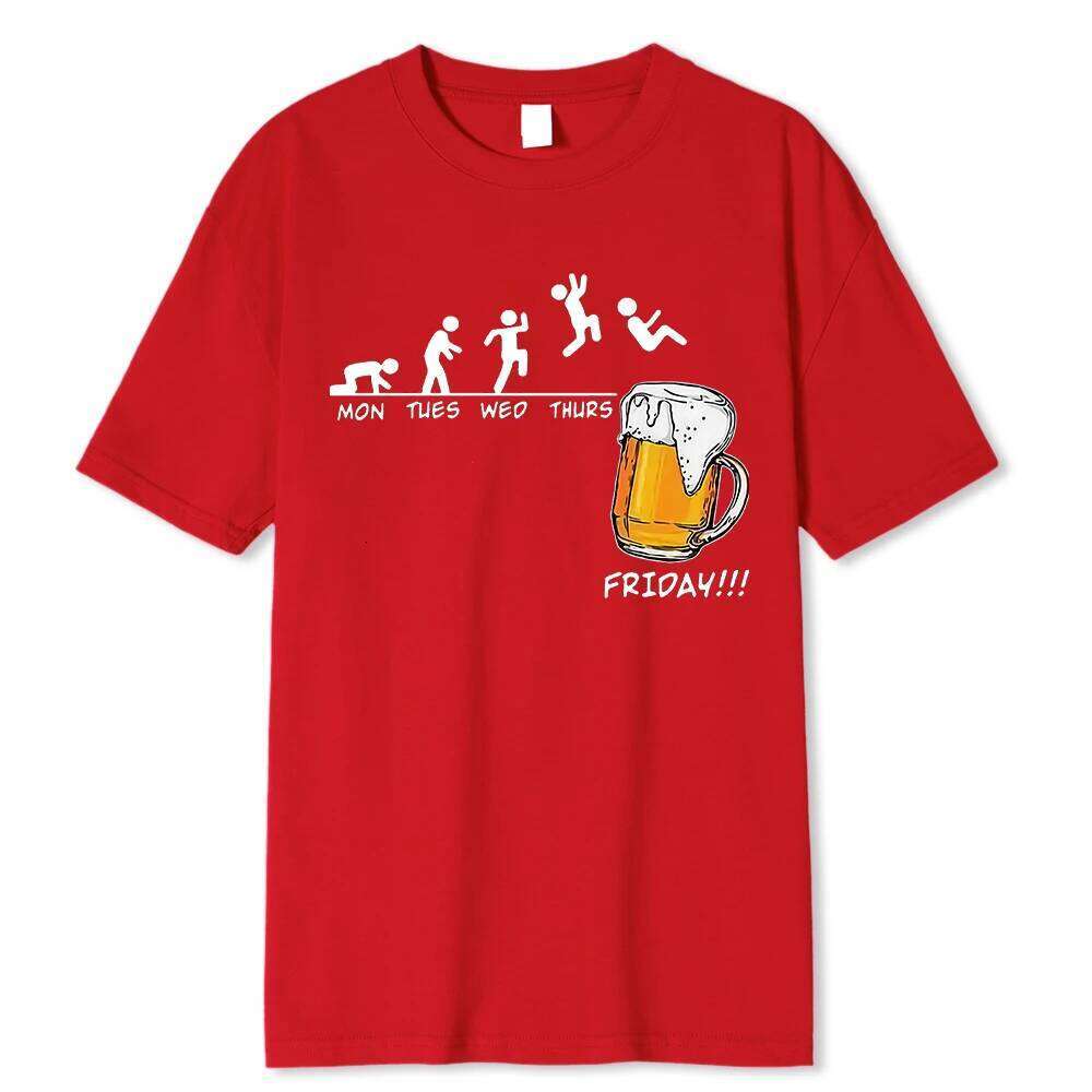 Friday Beer Print Men's Brand T-shirts Funny Graphic Hip Hop Summer Men Tshirts Streetwear Cotton Harajuku T-Shirt Short Sleeve C260228 - view 4