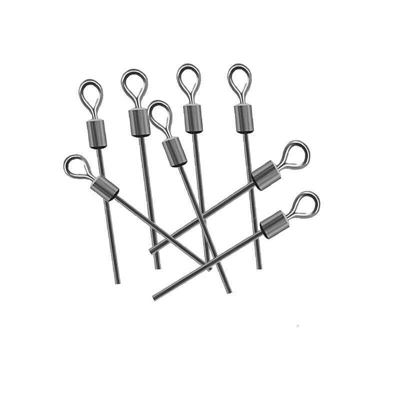 20pcs Long Pole Ball Bearing Connector Stainless Steel Barrel Swivel For Carp Fishing Accessories Tackle Z260228