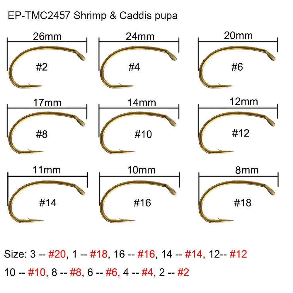 Eupheng 100pcs Steelhead Salmon Stone Bug Egg Series Caddis Hopper Streamer Wet Fly Fishing Hooks Z260228