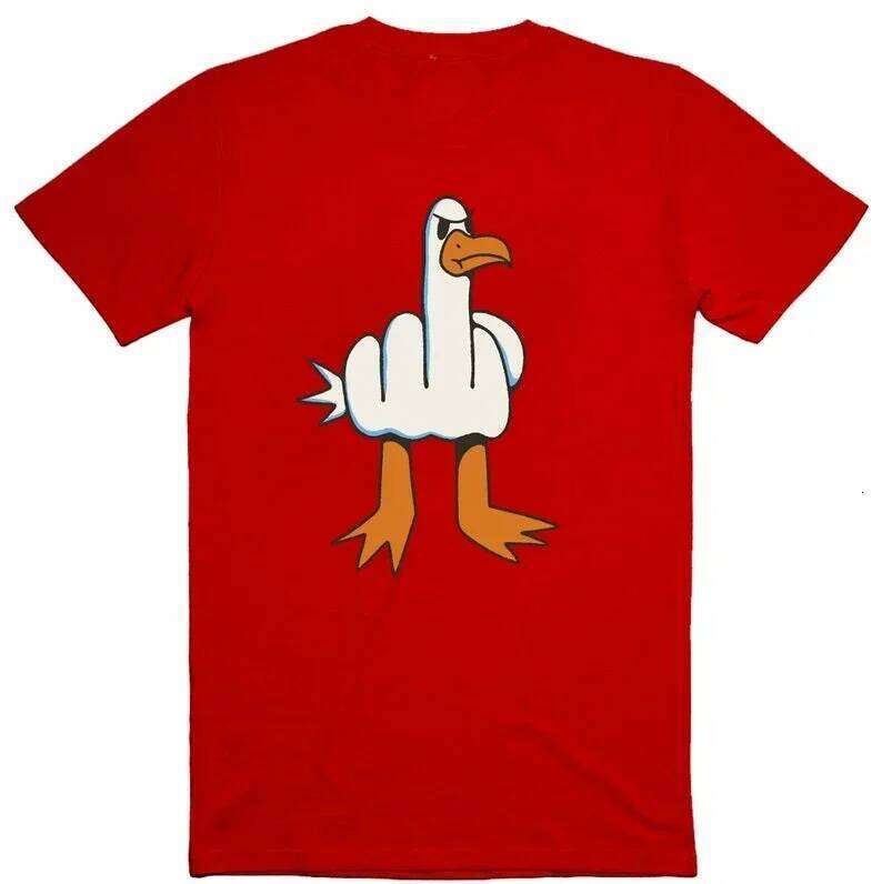 Mens Funny T-Shirt Rude Seagull Design Regular Fit Tee Women Men Print Cartoon Graphic Cotton T Shirts Breathable Workout C260228 - view 4
