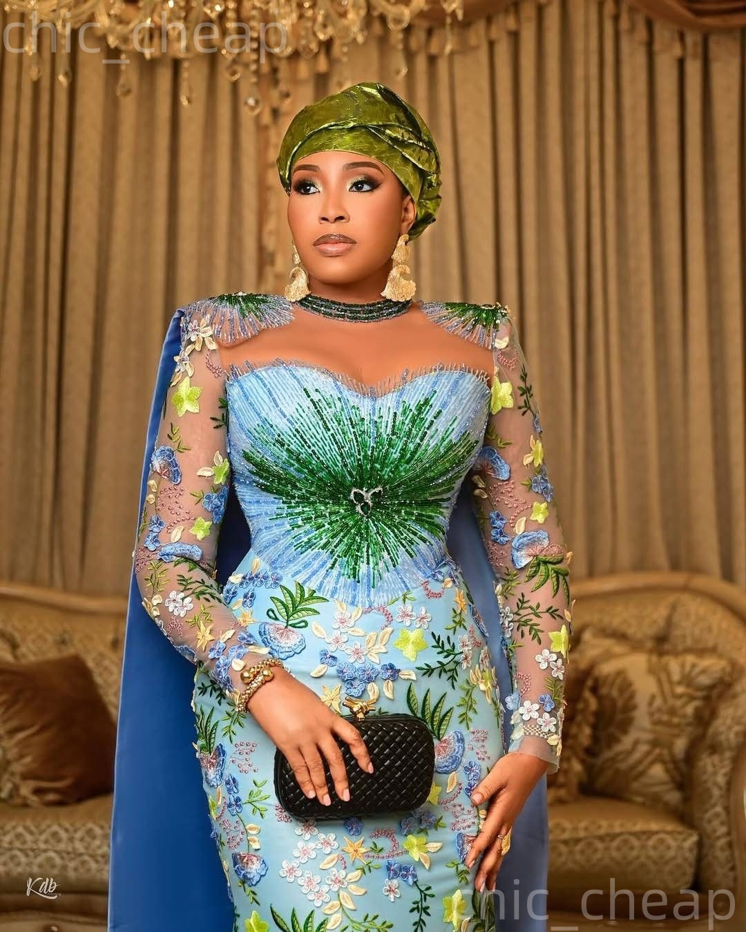 Aso Ebi Sky Blue Prom Dress 2026 Mermaid Lace Crystals Beaded Satin Evening Dresses For Black Women Birthday Party Formal Receiption Gowns Dresses ZJ0