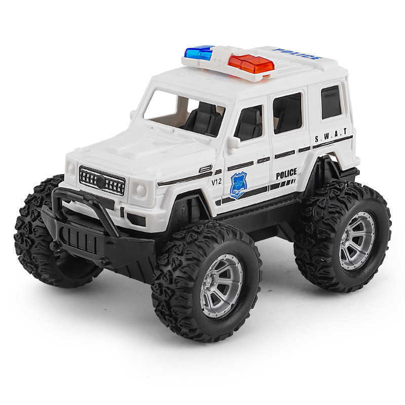 Large-sized police car toy with low inertia car for children, car model simulation for boys, police car toy for kids, off-road vehicle gift X250203