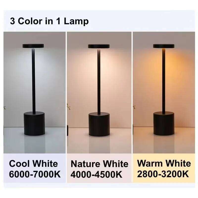 Simple Touch Led Table Rechargeable Desk Lamp 3 Color Bedside Creative Ambient Room Restaurant Bar Decor Night Light Z260227