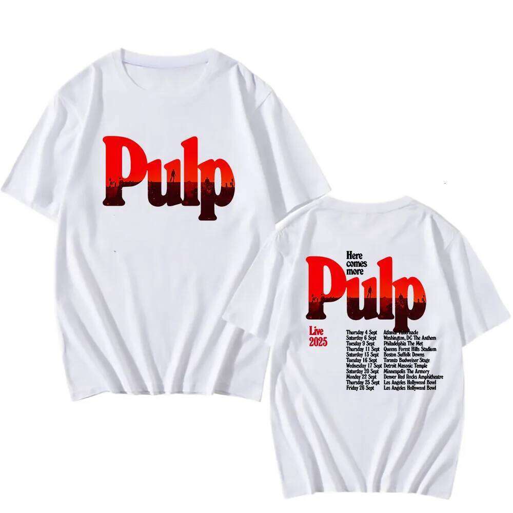 More 2025 Tour T-Shirt Black Pulp Rock Band Date Tshirts Summer Short Sleeve Cotton T Shirt for Male Hip Hop Grunge Men Tee C260228 - view 3