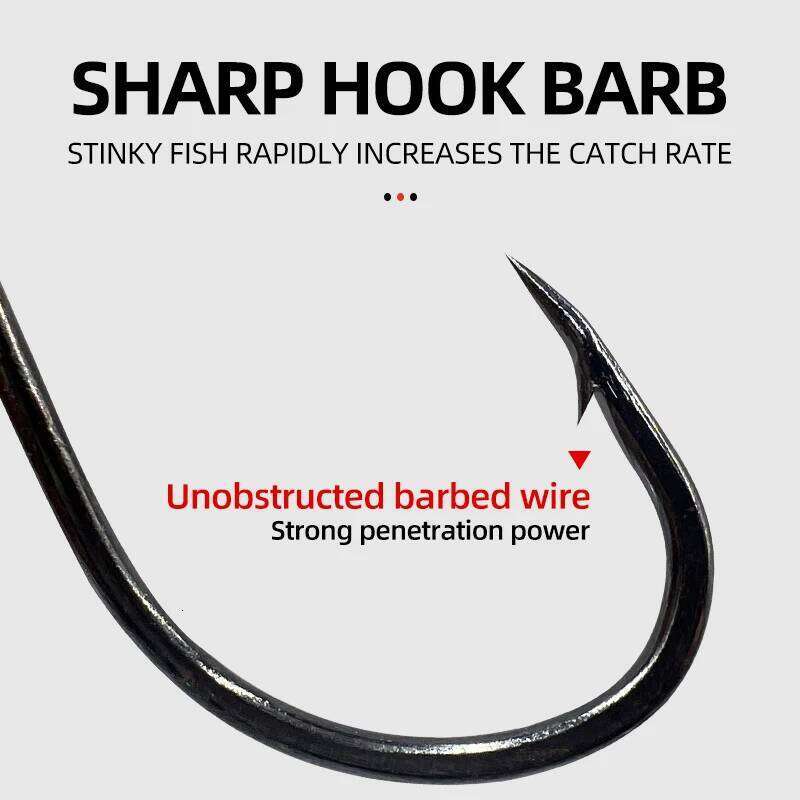 ShareShark 8299 Octopus Hook Set 80/160/240pcs High Carbon Steel Barbed Bent Mouth Sea Fishing Hooks with Tube and Curved Handle Z260228