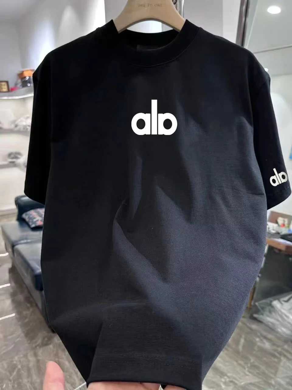Dual-Logo Heavyweight Cotton T-Shirt Structured Crew Neck Semi-Oversized Casual TopT260228