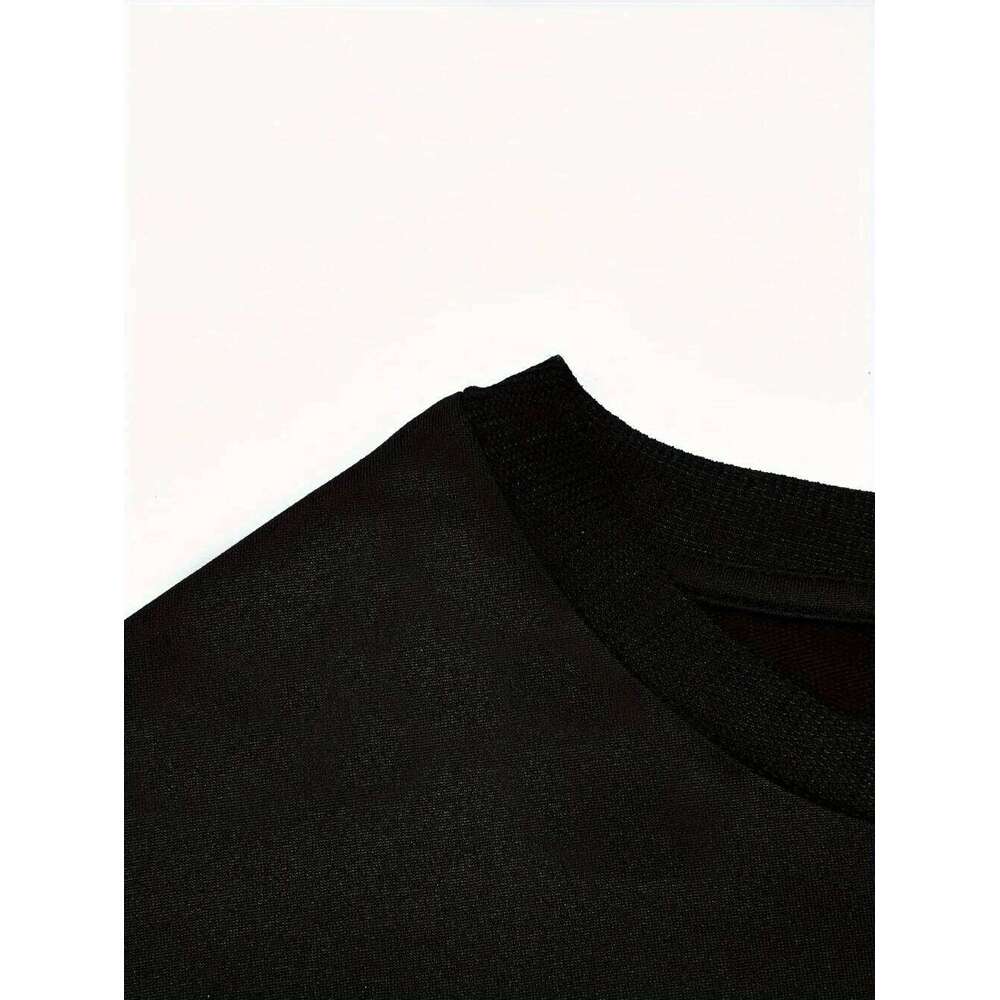 Hot selling men's new summer Gothic letter cross print soft and breathable round neck T-shirt outdoor street style top C260228 - view 6