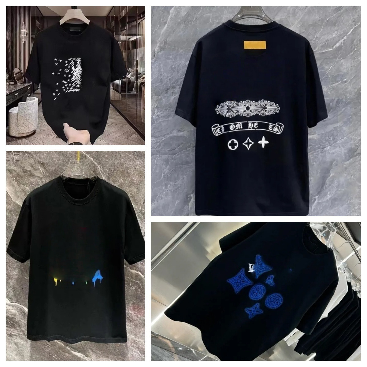 Designer Mens lvs T Shirt Letter Print Cotton Graphic Tee Vintage Hip Hop Loose Sports Short Sleeve Tops Women Clothes Men Streewear66