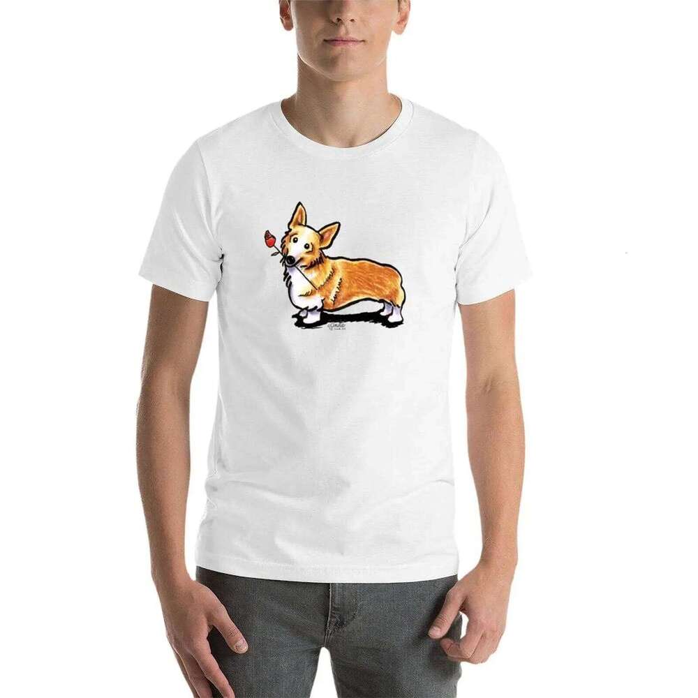 Corgi graphic tees personalised man T-Shirt shirts Sweetheart summer shirt t for C260228 - view 4