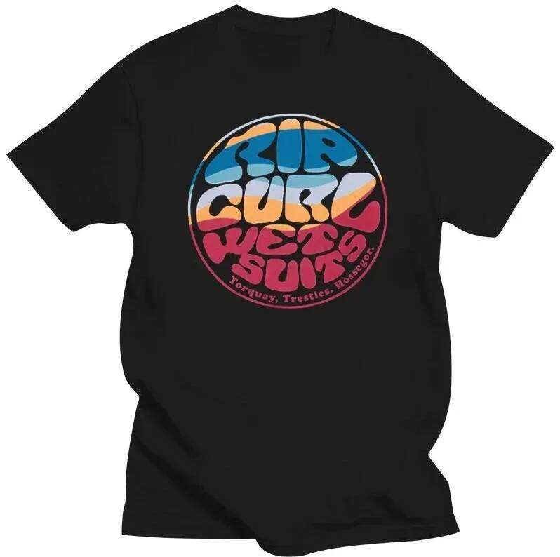 Men's T Shirts Rip Curl Print Short Sleeve Vintage High Quality T-Shirt Streetwear 100% Cotton Loose Tops Breathable Tee C260228 - view 3