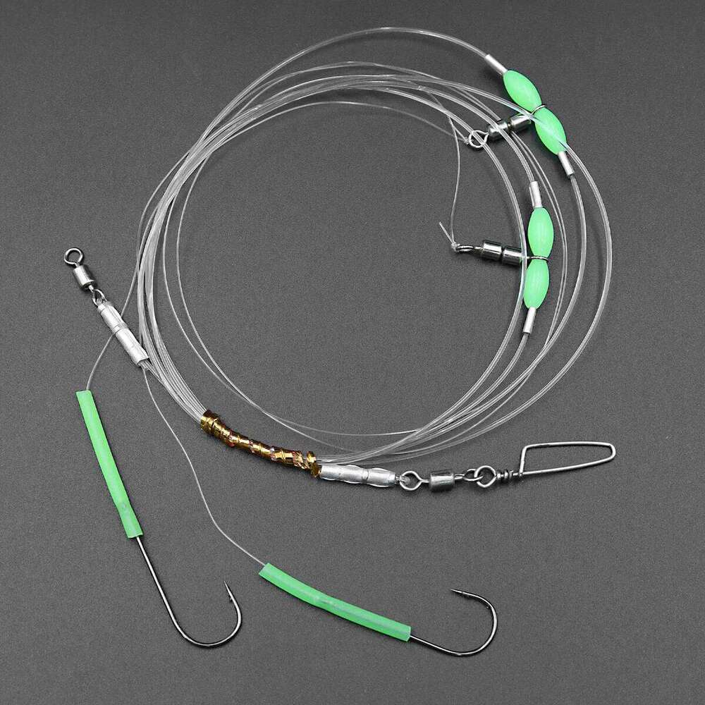 ZYZ Hook 2-Aberdeen Tie off the String with Luminous Tube High Speed Swivel Saltwater Fishing Hooks Z260228