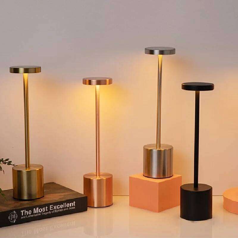 Simple Touch Led Table Rechargeable Desk Lamp 3 Color Bedside Creative Ambient Room Restaurant Bar Decor Night Light Z260227