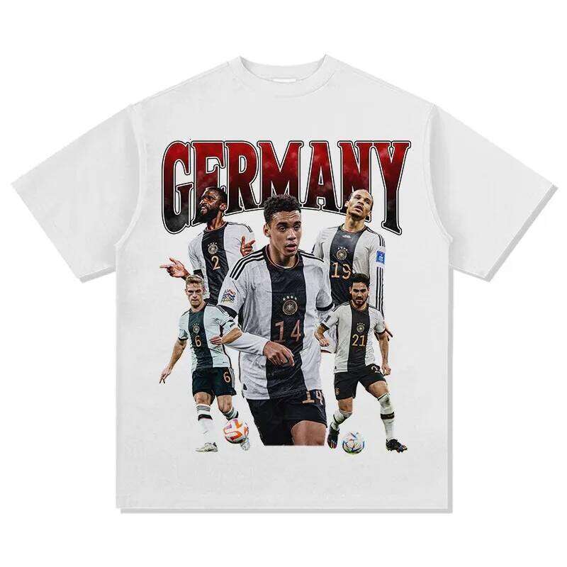 2026 New GERMANY Printed Pure Cotton Y2K T-shirt Summer Sports Fashion Casual Street Short Sleeved Shirt Men and Women Top Tees C260228 - view 3