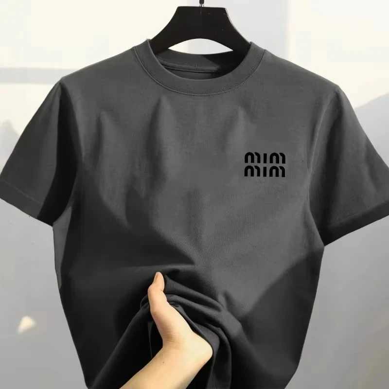 Italian-Inspired Letter Print Cotton T-Shirt Unisex Oversized Luxury Streetwear Couple Summer TopT260228